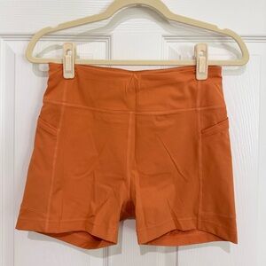 Outdoor Voices Orange Athletic Shorts With Pockets